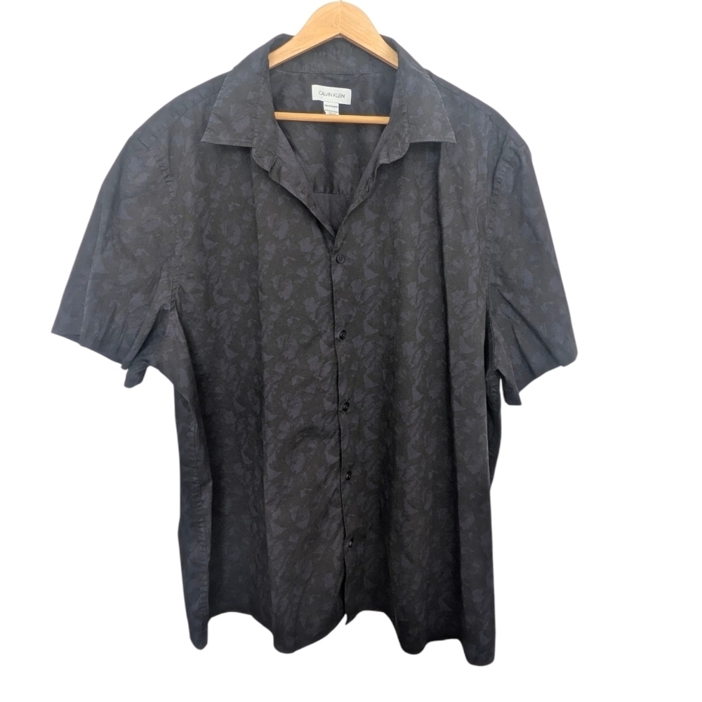 Calvin Klein Black Casual Button Down Shirt - Picture 2 of 7
